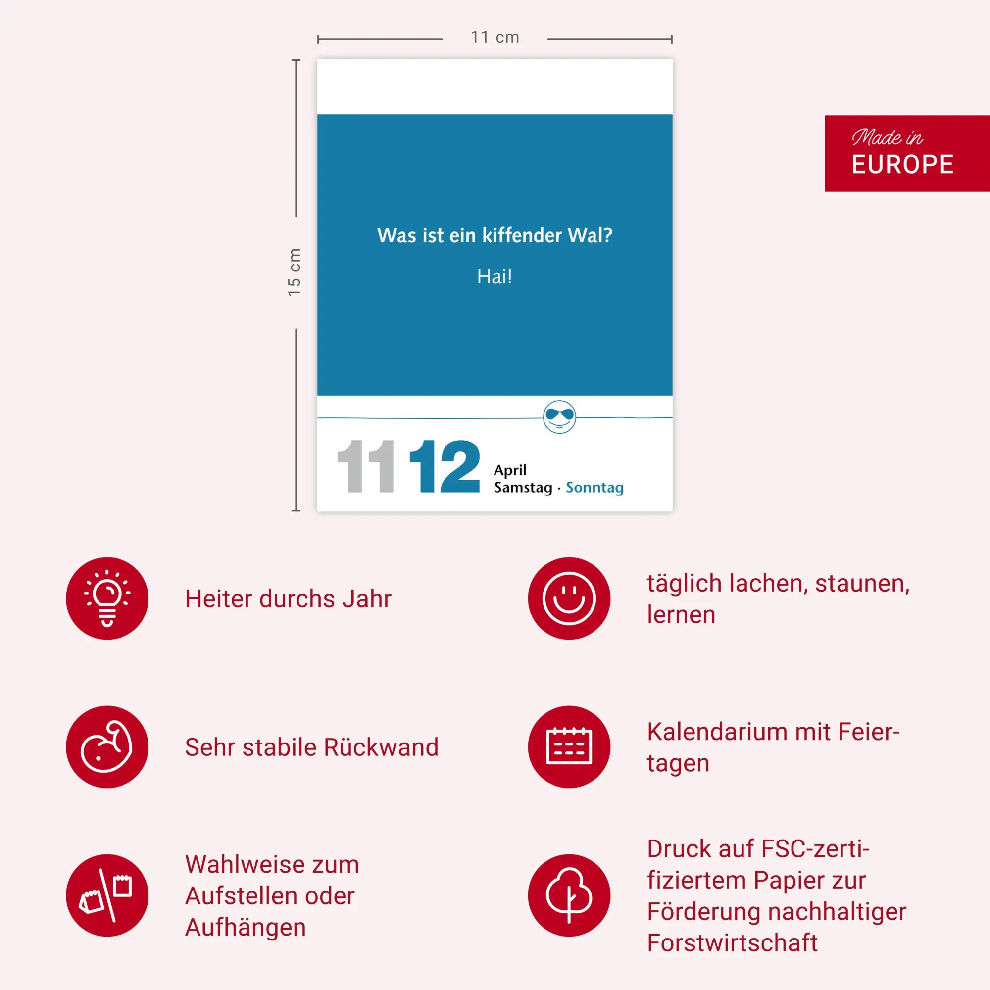 Bild: 9783840036323 | Beste Witze Tagesabreißkalender 2026 | Ann Christin Artel | Kalender