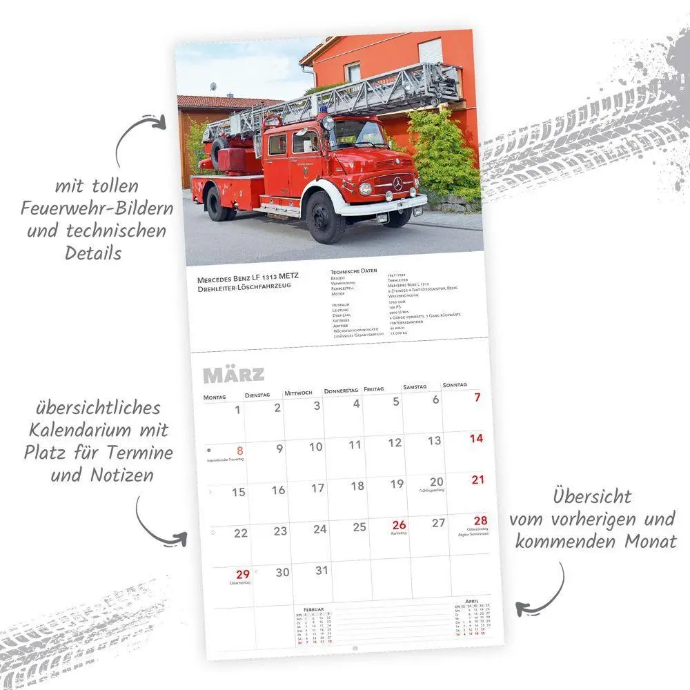 Bild: 9783988026323 | TRÖTSCH - Broschürenkalender Feuerwehren 2027 | Wandplaner | KG | 2027