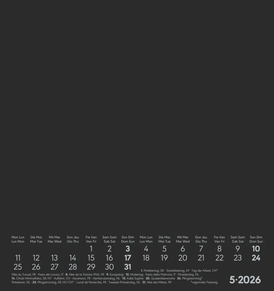 Bild: 4069095006423 | Alpha Edition - Kreativ-Kalender Schwarz 2026 - Bastelkalender...