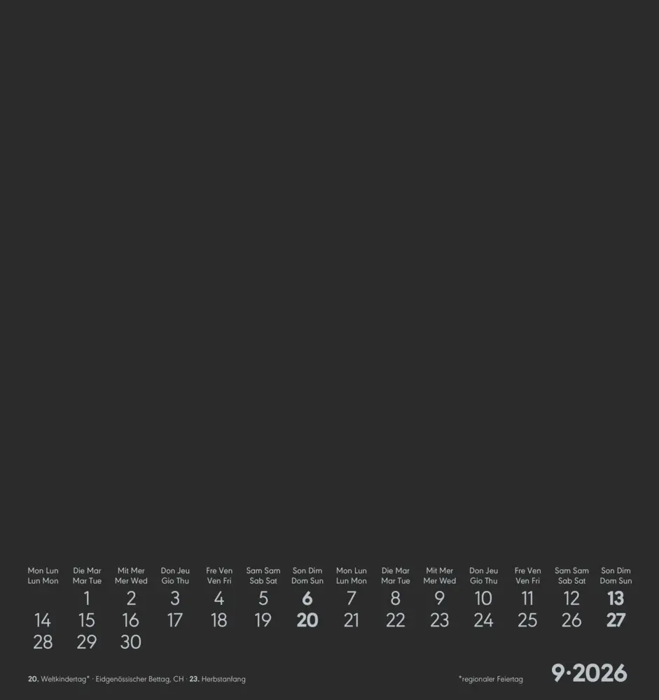 Bild: 4069095006423 | Alpha Edition - Kreativ-Kalender Schwarz 2026 - Bastelkalender...