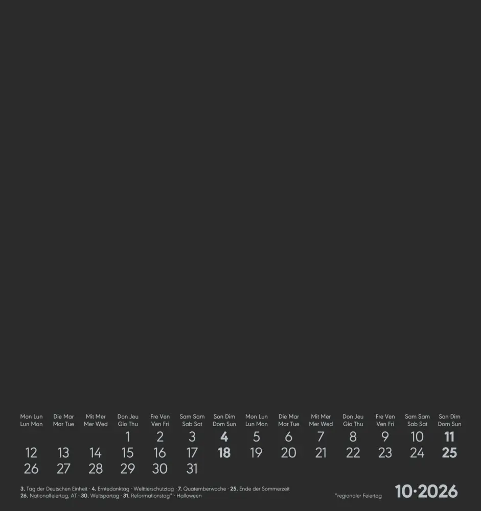 Bild: 4069095006423 | Alpha Edition - Kreativ-Kalender Schwarz 2026 - Bastelkalender...