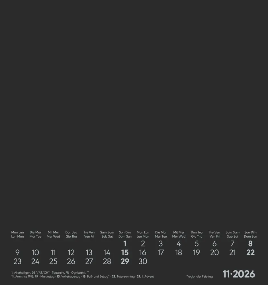 Bild: 4069095006423 | Alpha Edition - Kreativ-Kalender Schwarz 2026 - Bastelkalender...