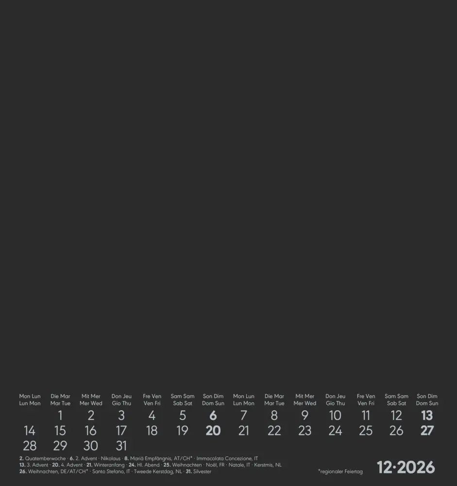 Bild: 4069095006423 | Alpha Edition - Kreativ-Kalender Schwarz 2026 - Bastelkalender...