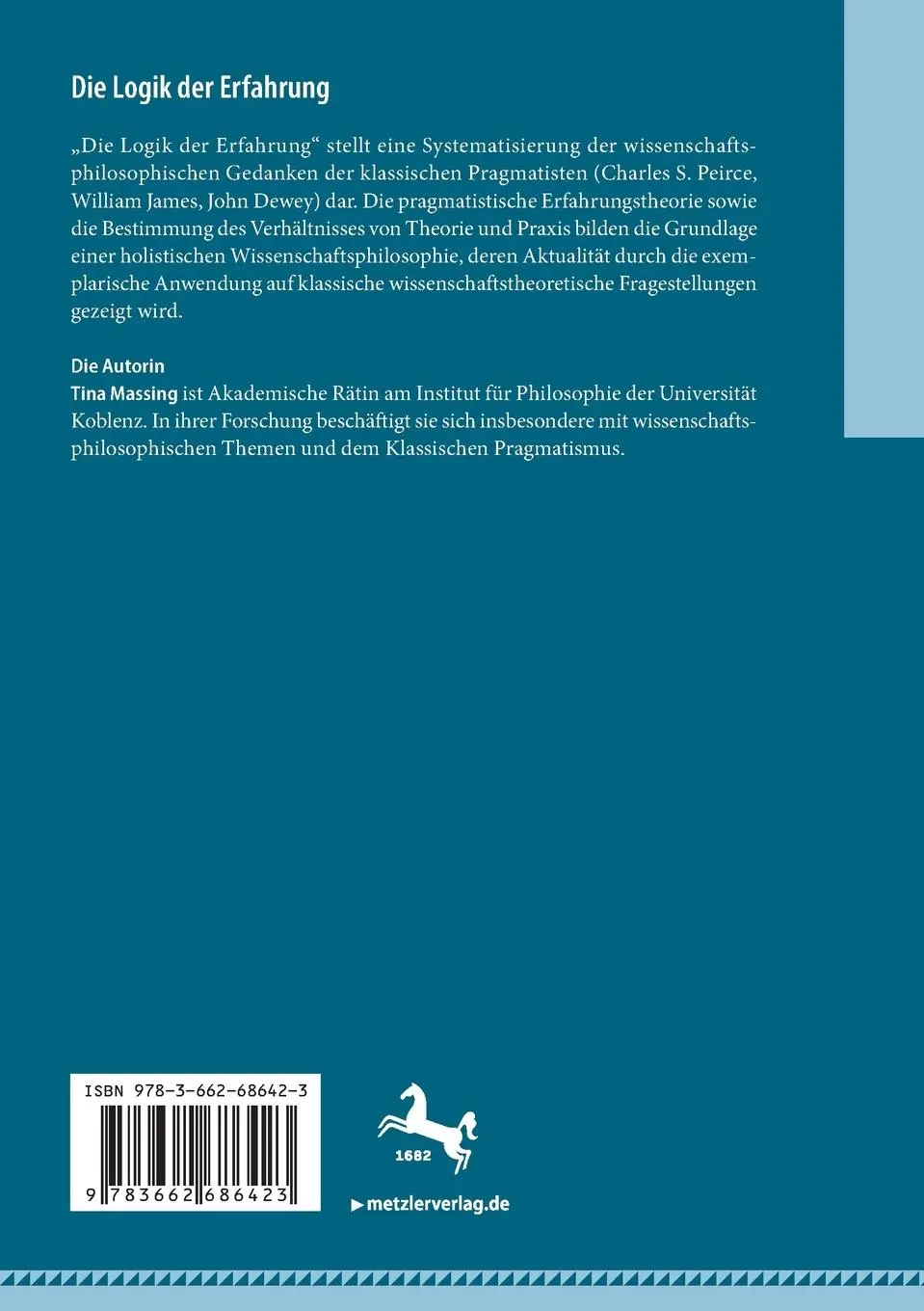 Rückseite: 9783662686423 | Die Logik der Erfahrung | Tina Massing | Taschenbuch | ix | Deutsch
