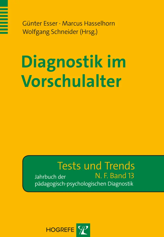 Cover: 9783801726423 | Diagnostik im Vorschulalter | Günter Esser (u. a.) | Taschenbuch | IX