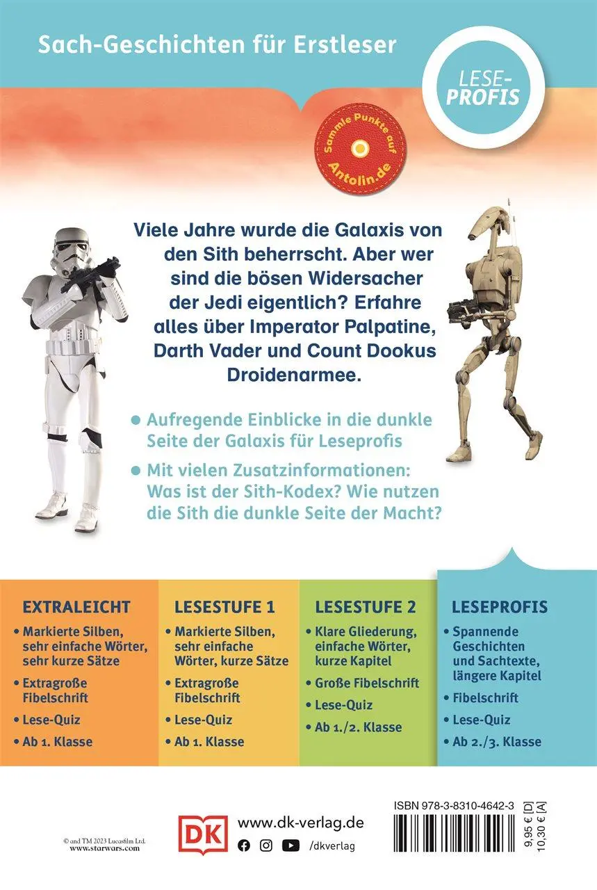 Rückseite: 9783831046423 | SUPERLESER! Star Wars(TM) Die Geschichte der Sith | DK Verlag - Kids