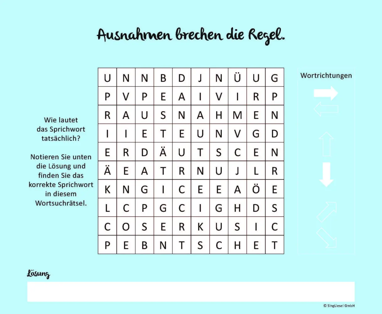 Bild: 9783948106423 | Wortsuchrätsel für Senioren mit lustig-verdrehten Sprichwörtern....