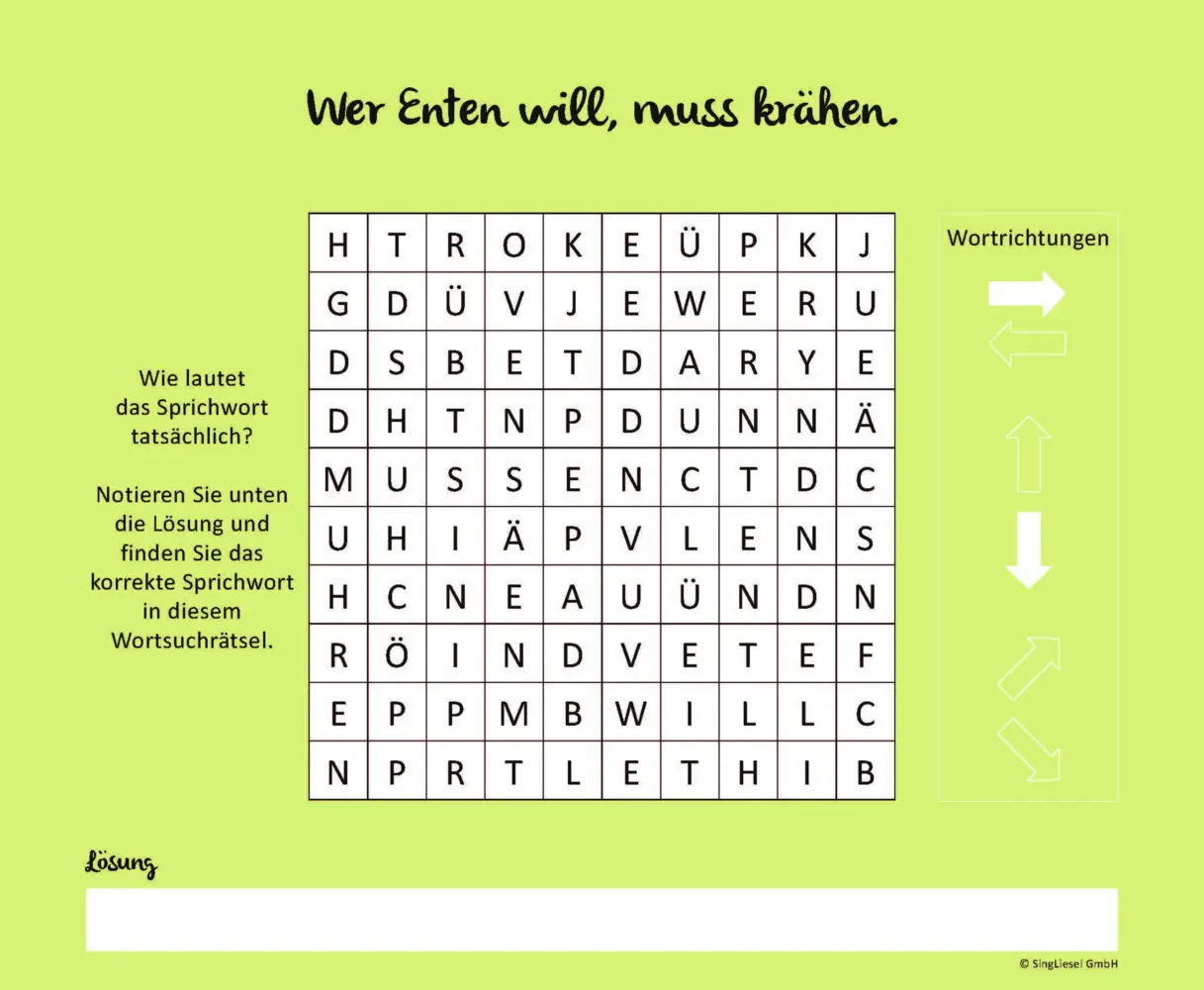 Bild: 9783948106423 | Wortsuchrätsel für Senioren mit lustig-verdrehten Sprichwörtern....