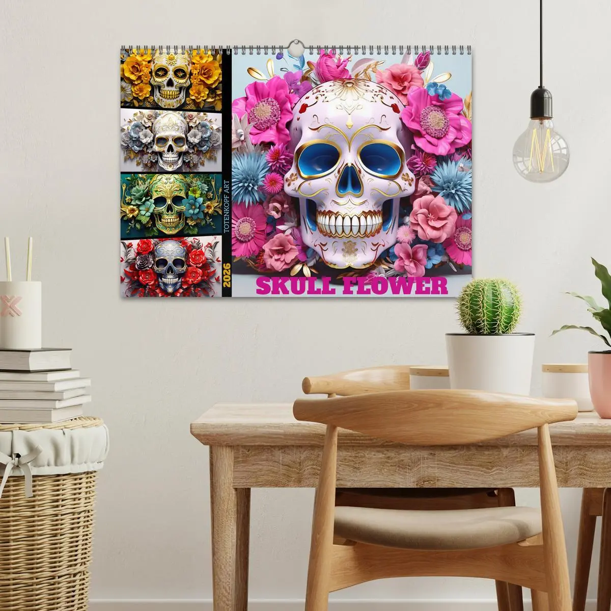 Bild: 9783457506523 | Skull Flower - Totenkopf ART (Wandkalender 2026 DIN A3 quer),...