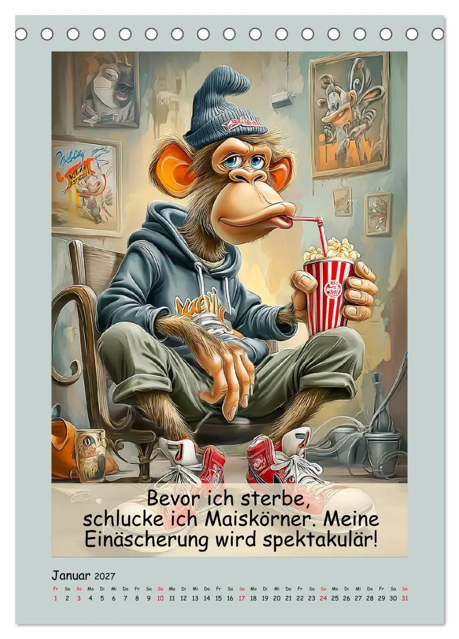 Bild: 9783516836523 | Affengeil. Humor aus dem Großstadtdschungel (Tischkalender 2027 DIN...