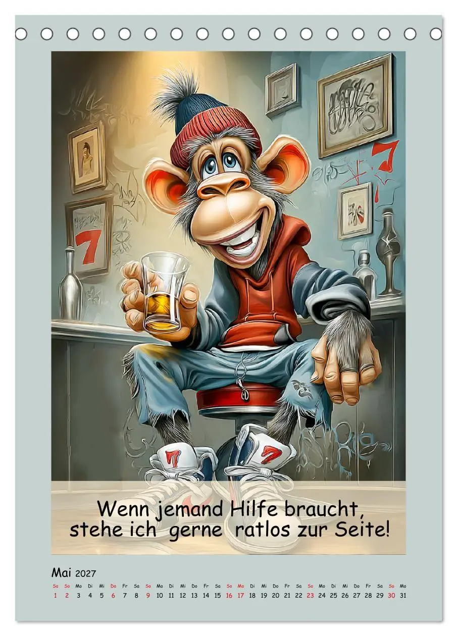 Bild: 9783516836523 | Affengeil. Humor aus dem Großstadtdschungel (Tischkalender 2027 DIN...