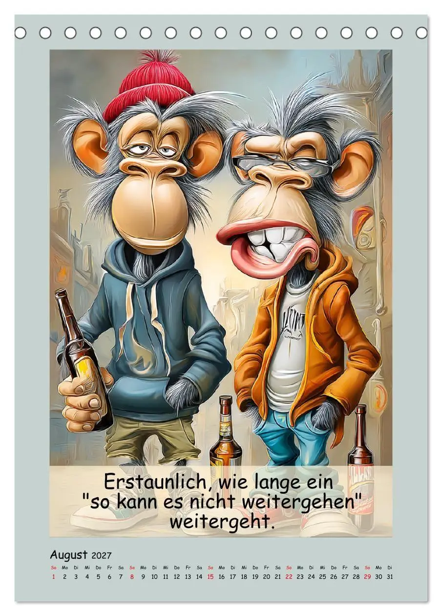 Bild: 9783516836523 | Affengeil. Humor aus dem Großstadtdschungel (Tischkalender 2027 DIN...
