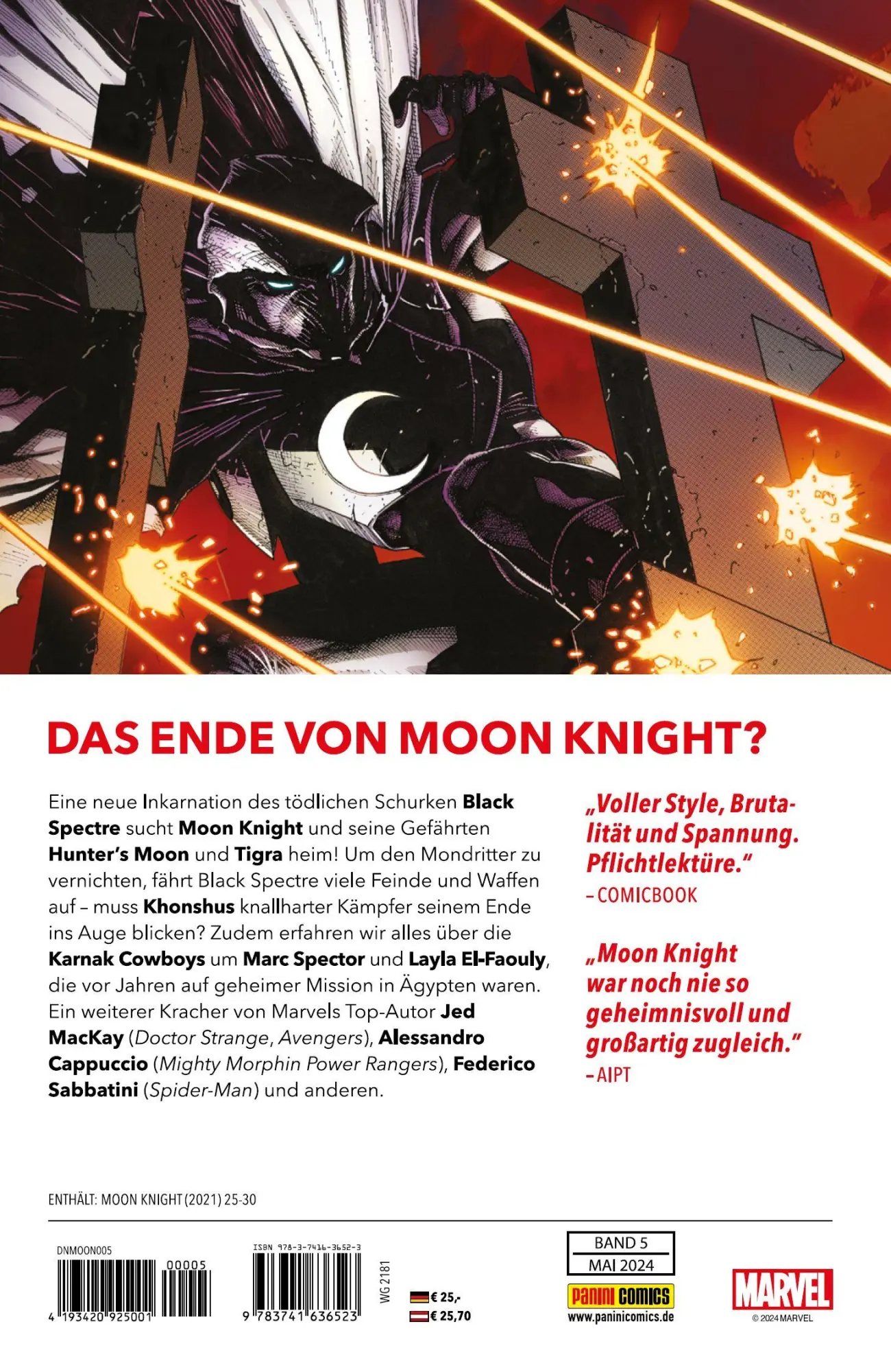 Rückseite: 9783741636523 | Moon Knight: Wächter der Nacht | Bd. 5: Der Tod von Moon Knight | Buch