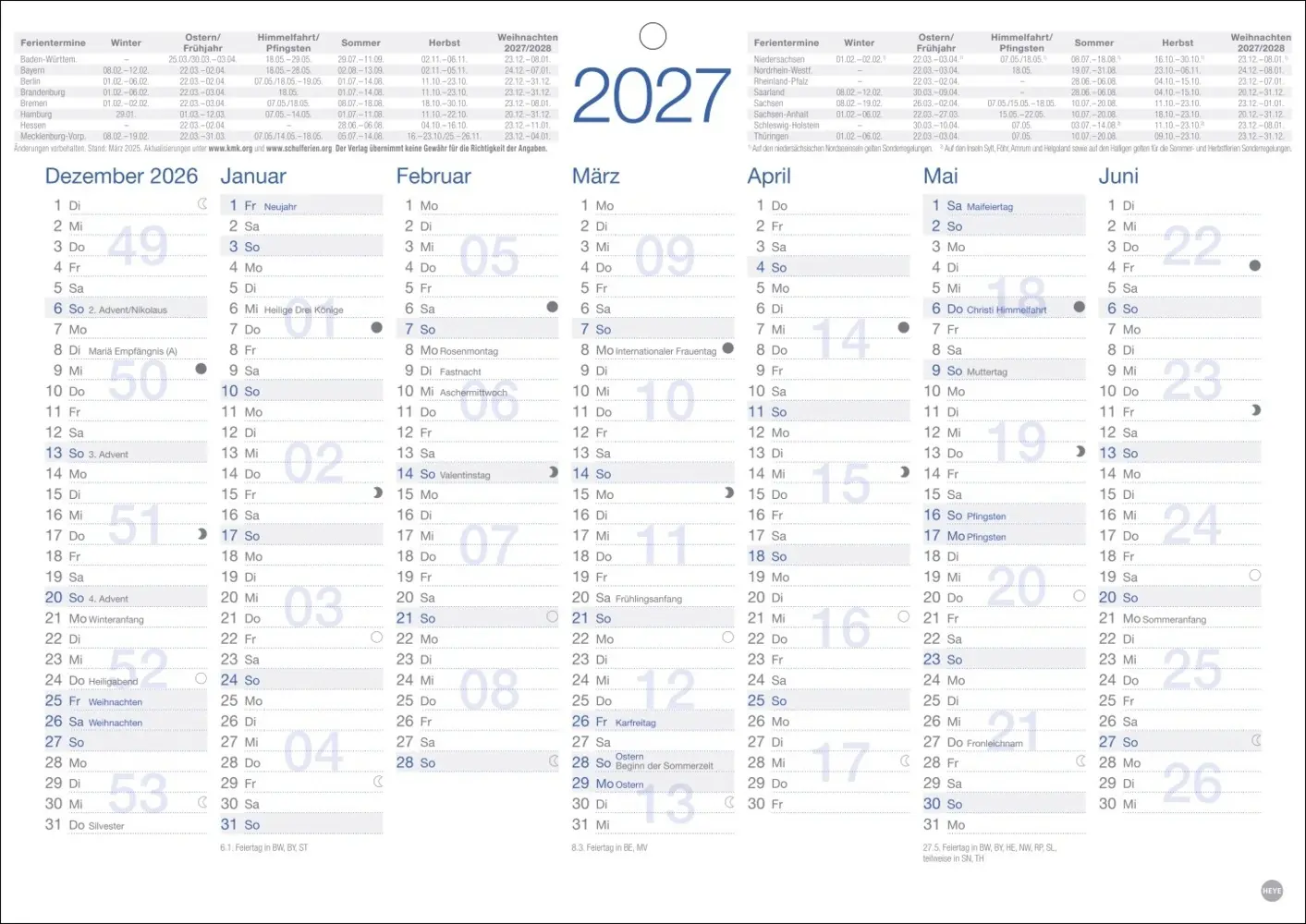Cover: 9783756416523 | Tafelkalender A4 2027 | Kalender | Loseblatt-Ausgabe | 2 S. | Deutsch