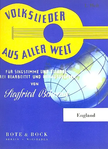 Cover: 9790202506523 | Volkslieder aus aller Welt | England | Siegfried Behrend | Buch