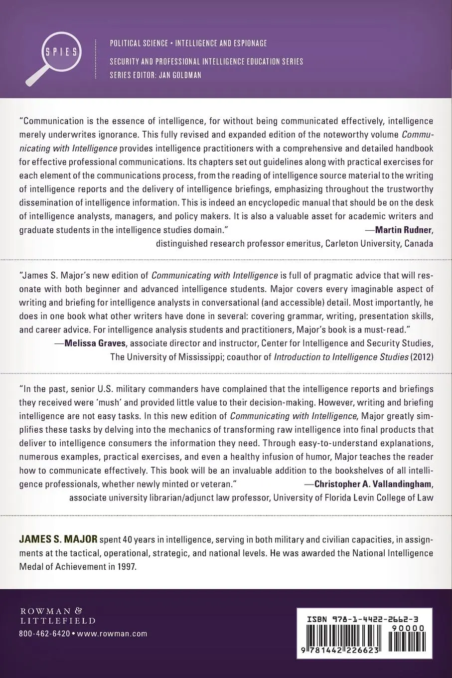 Rückseite: 9781442226623 | Communicating with Intelligence | James S. Major | Taschenbuch | 2014