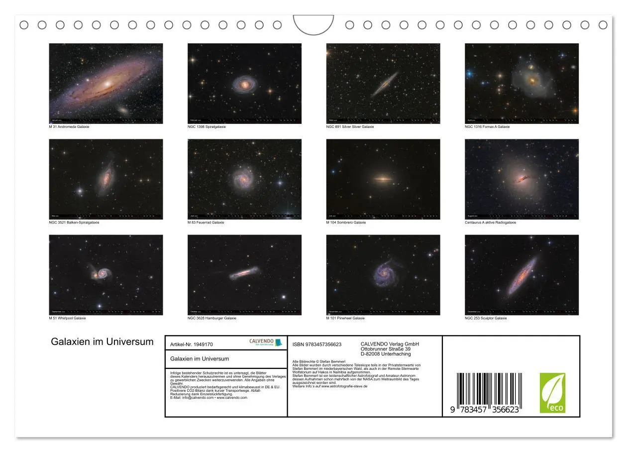 Bild: 9783457356623 | Galaxien im Universum (Wandkalender 2026 DIN A4 quer), CALVENDO...