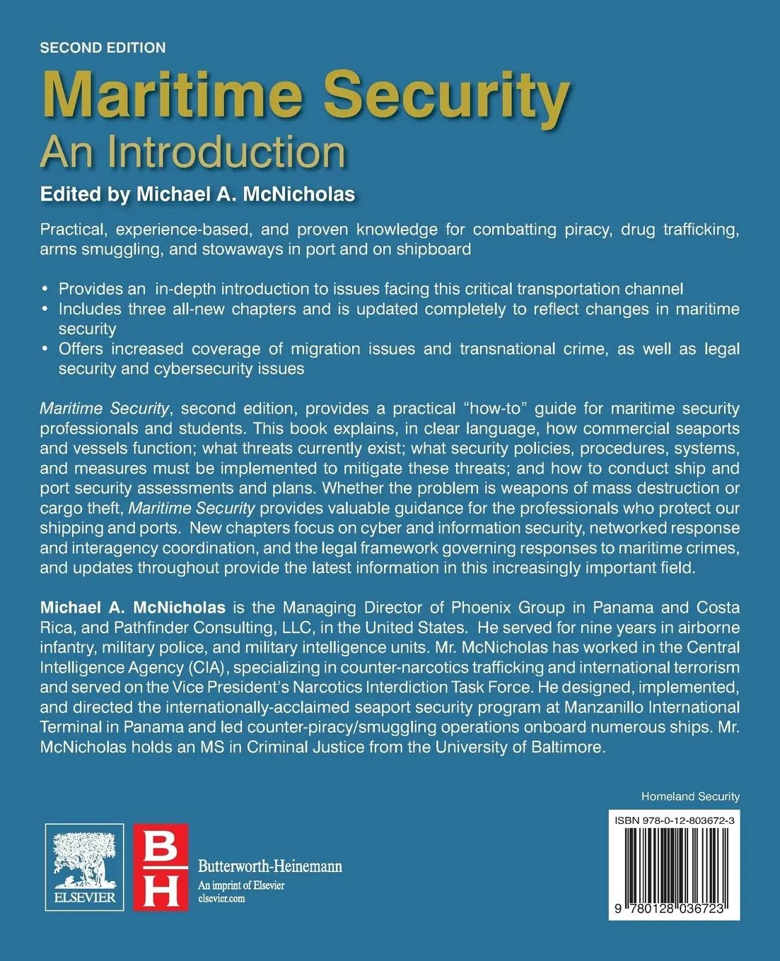 Rückseite: 9780128036723 | Maritime Security | Michael Mcnicholas | Taschenbuch | Englisch | 2016