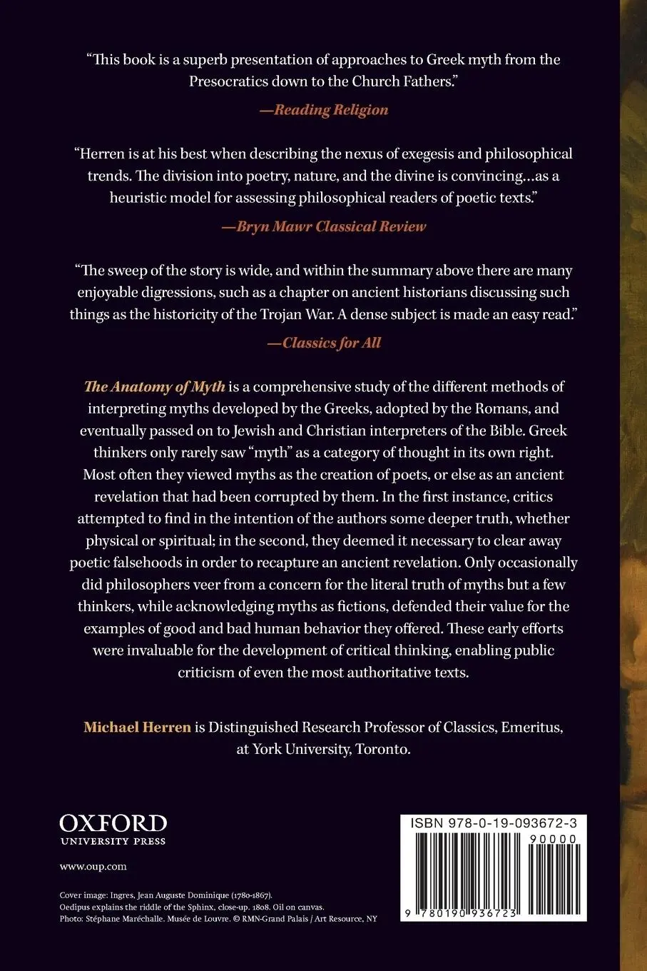 Rückseite: 9780190936723 | The Anatomy of Myth | Michael Herren | Taschenbuch | Englisch | 2018