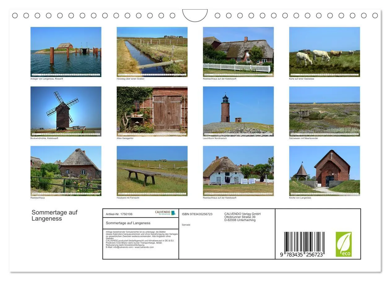 Bild: 9783435256723 | Sommertage auf Langeness (Wandkalender 2025 DIN A4 quer), CALVENDO...