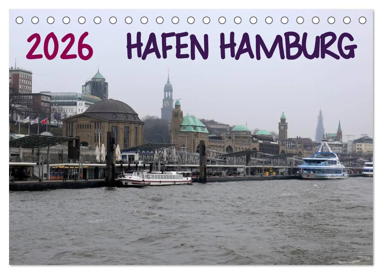 Cover: 9783457966723 | Hafen Hamburg 2026 (Tischkalender 2026 DIN A5 quer), CALVENDO...