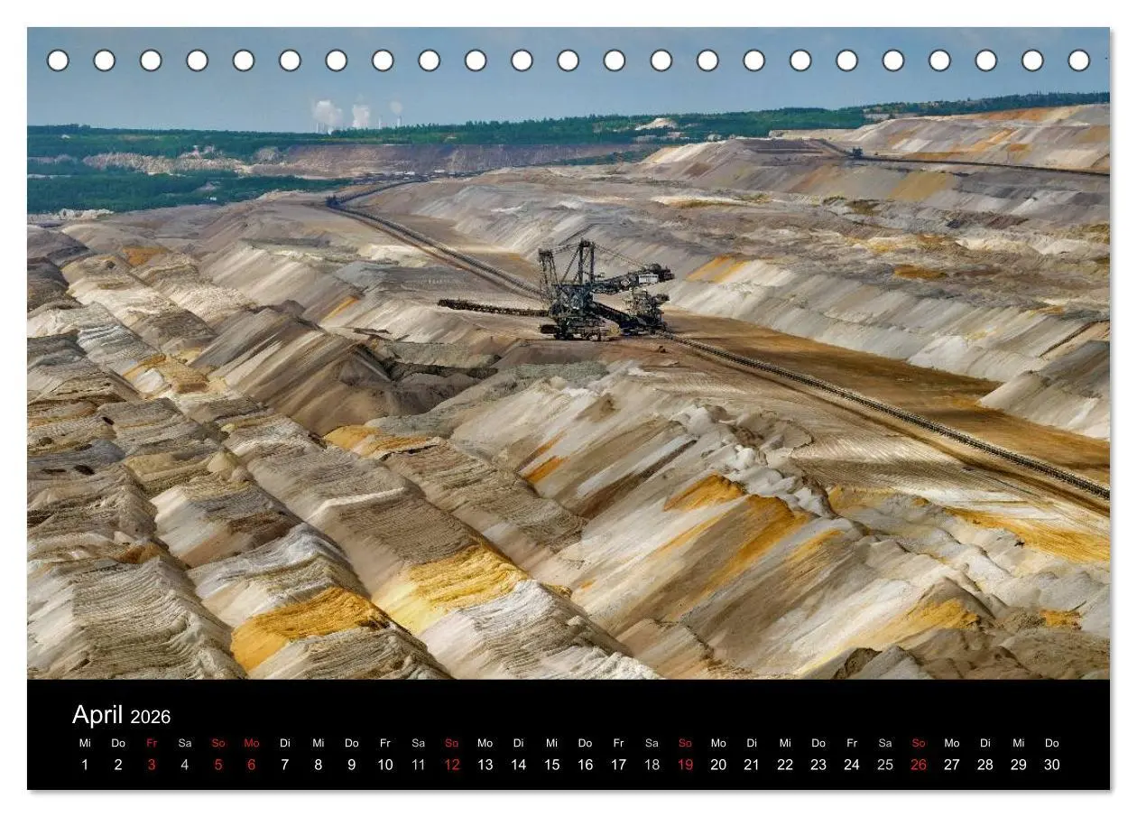 Bild: 9783516056723 | Der Tagebau (Tischkalender 2026 DIN A5 quer), CALVENDO Monatskalender