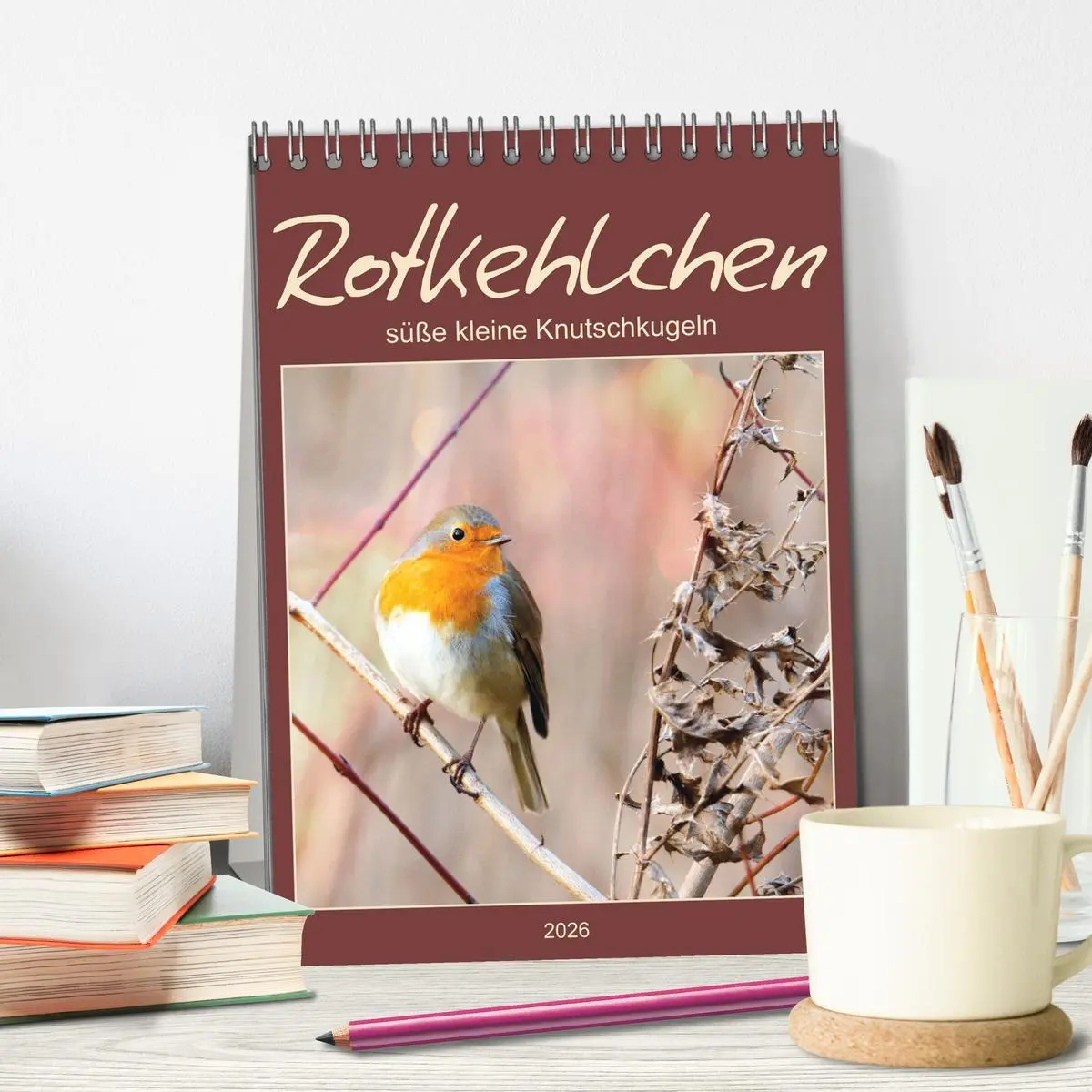 Bild: 9783516366723 | Rotkehlchen, süße kleine Knutschkugeln (Tischkalender 2026 DIN A5...