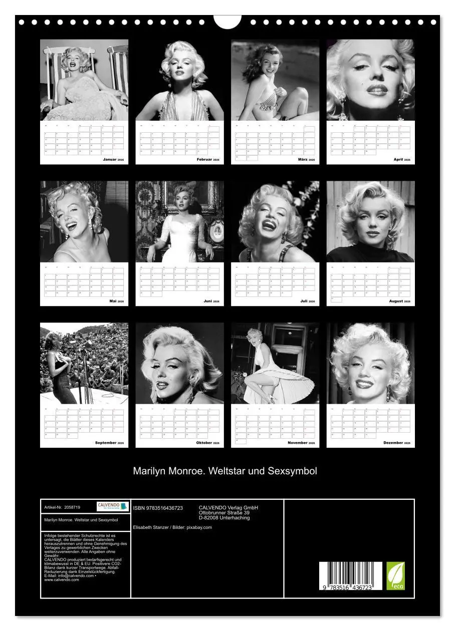 Bild: 9783516436723 | Marilyn Monroe. Weltstar und Sexsymbol (Wandkalender 2026 DIN A3...