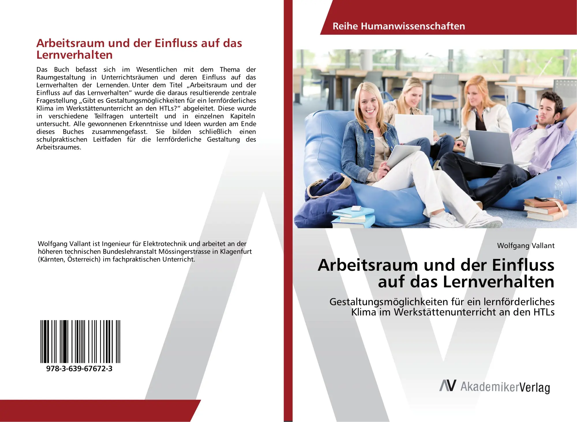 Cover: 9783639676723 | Arbeitsraum und der Einfluss auf das Lernverhalten | Wolfgang Vallant