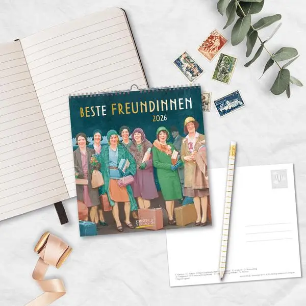 Bild: 9783731886723 | Beste Freundinnen 2026 | aufstellbarer Postkartenkalender | Korsch