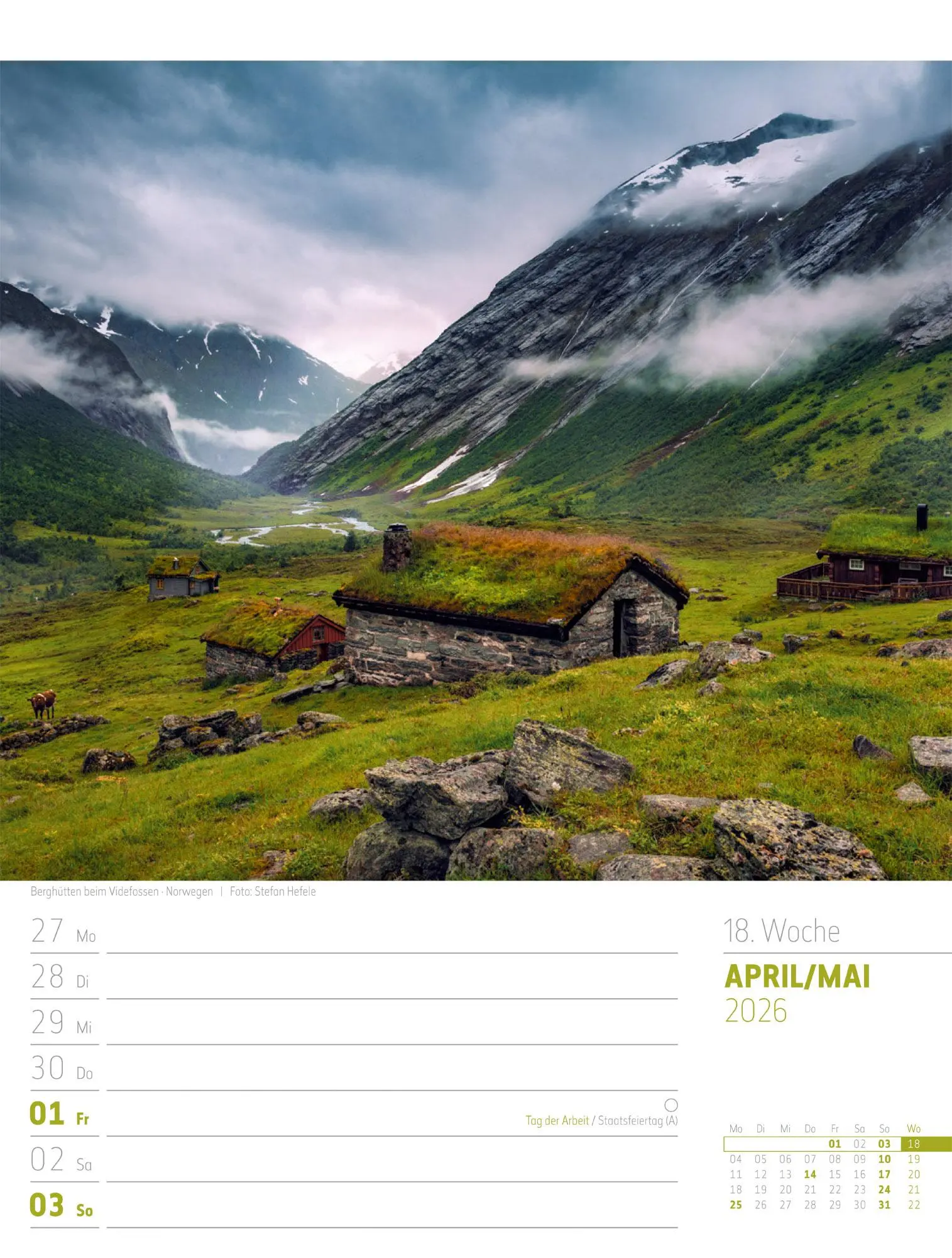 Bild: 9783838426723 | Skandinavien - Der Zauber des hohen Nordens - Wochenplaner Kalender...