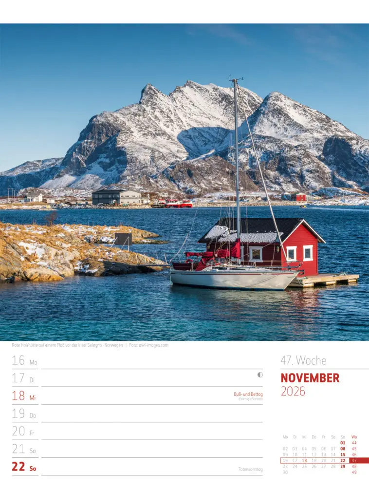Bild: 9783838426723 | Skandinavien Wochenplaner Kalender 2026 Der Zauber des hohen Nordens