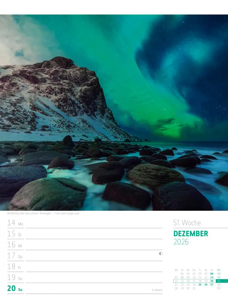 Bild: 9783838426723 | Skandinavien Wochenplaner Kalender 2026 Der Zauber des hohen Nordens