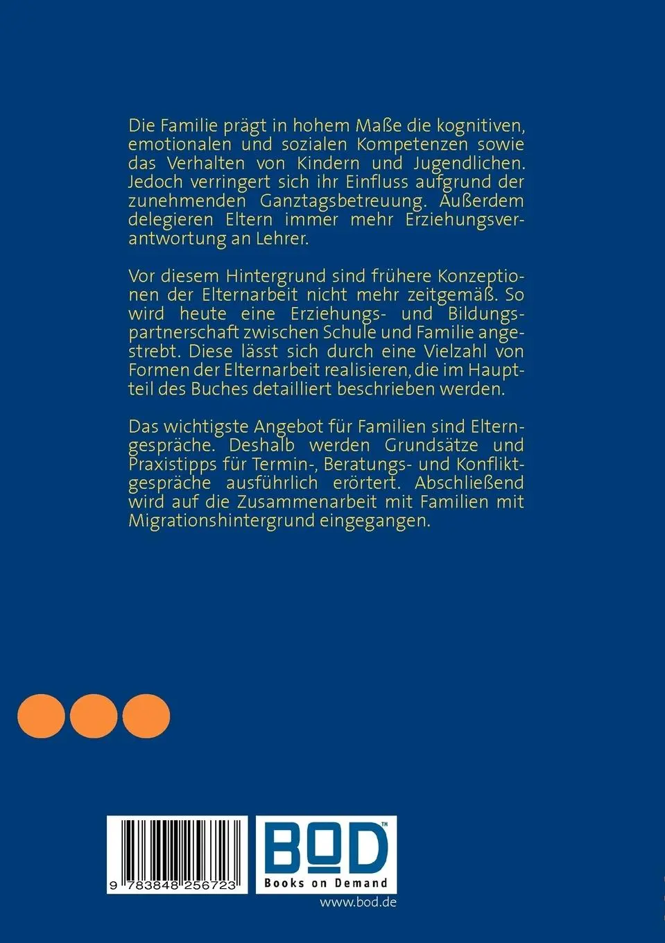 Rückseite: 9783848256723 | Elternarbeit in der Schule | Martin R. Textor | Taschenbuch | 80 S.