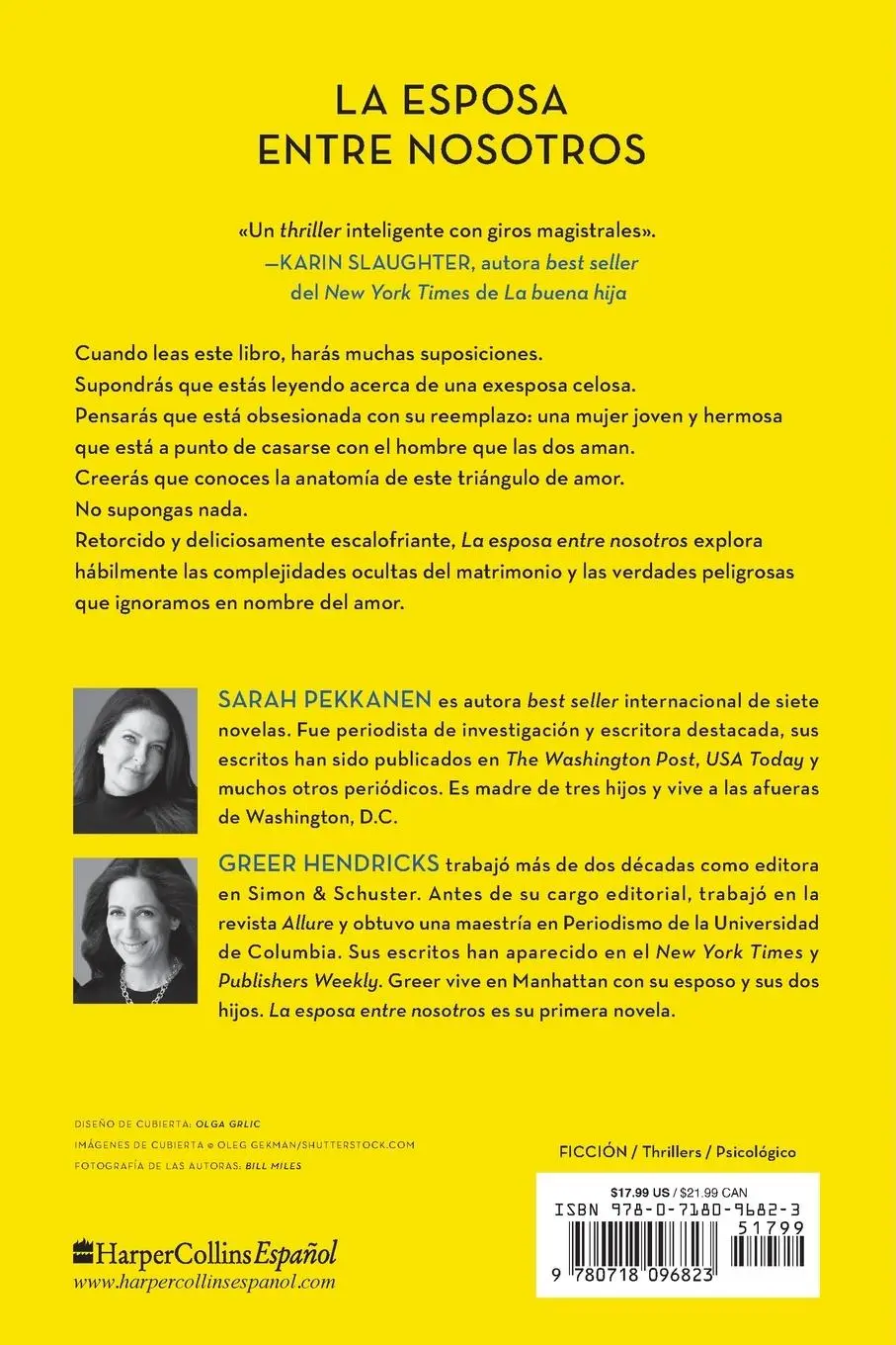 Rückseite: 9780718096823 | La esposa entre nosotros | Greer Hendricks (u. a.) | Taschenbuch