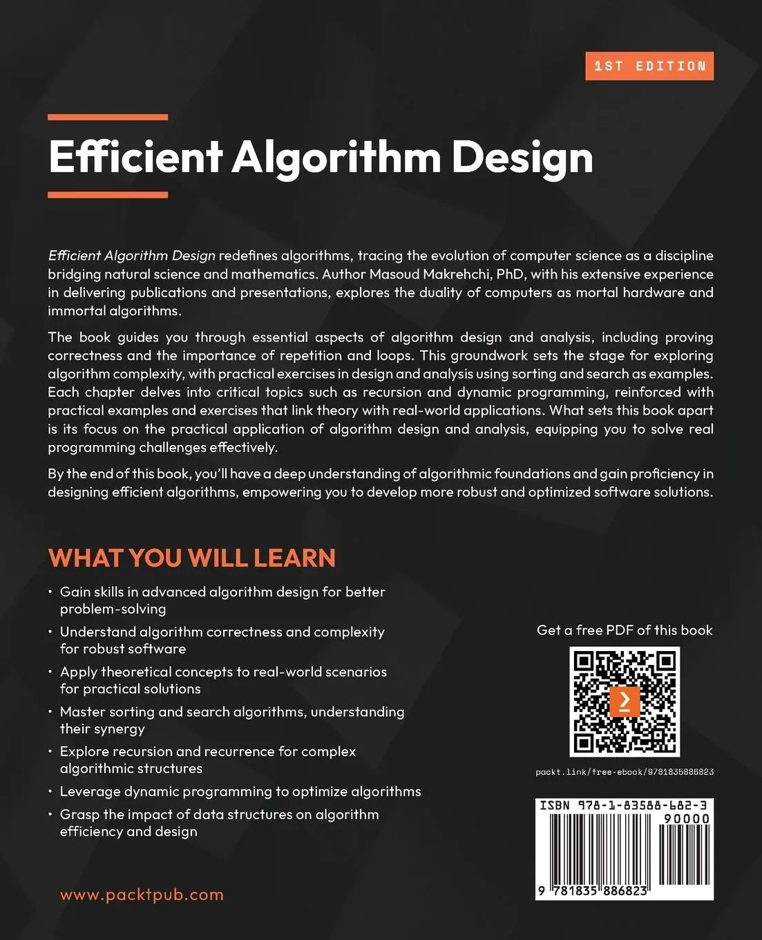 Rückseite: 9781835886823 | Efficient Algorithm Design | Masoud Makrehchi | Taschenbuch | Englisch
