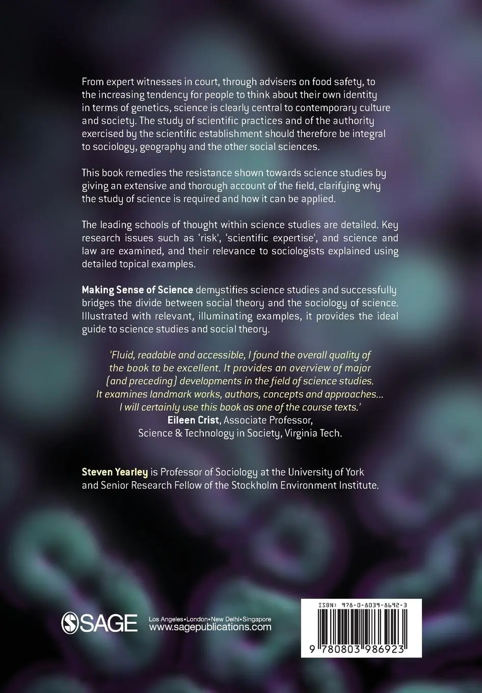 Rückseite: 9780803986923 | Making Sense of Science | Understanding the Social Study of Science