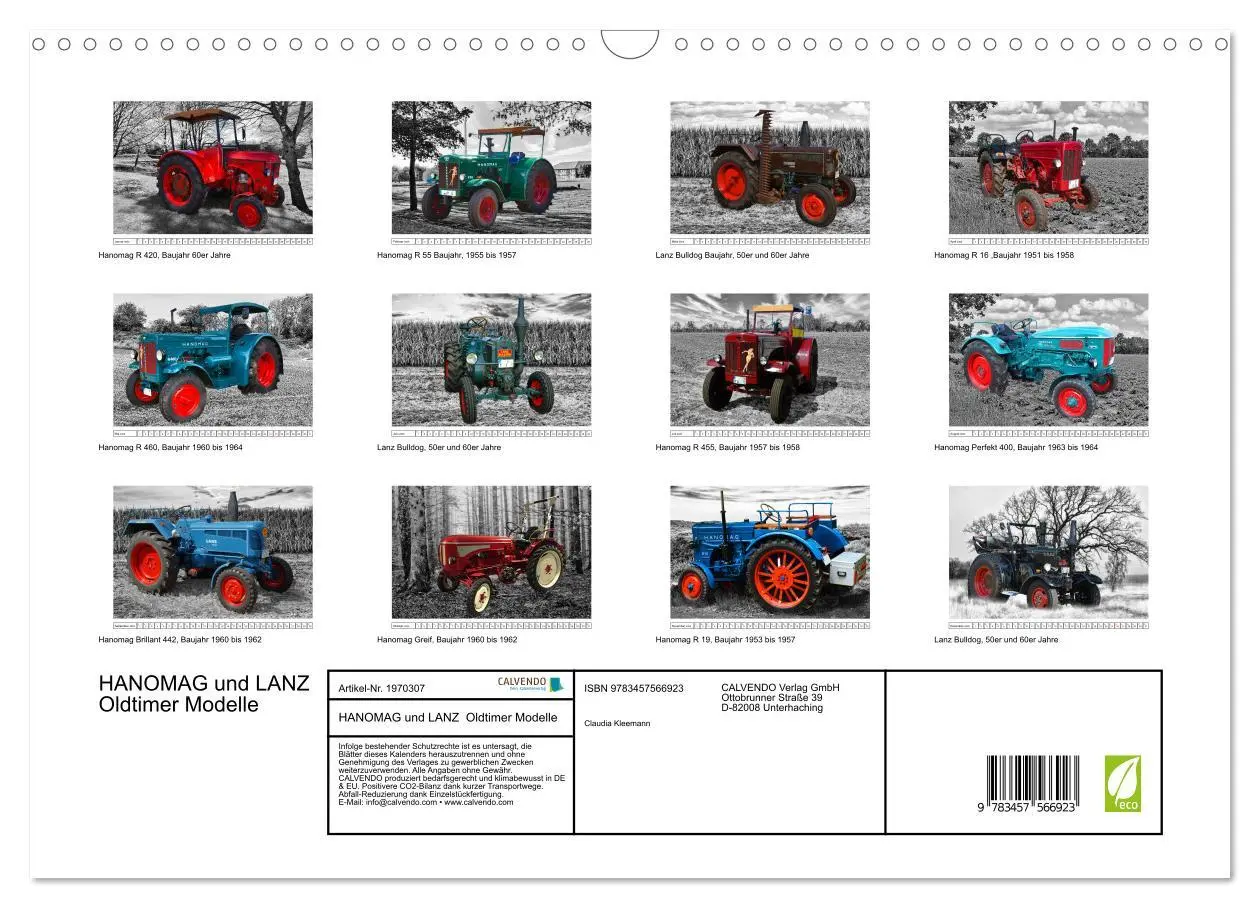 Bild: 9783457566923 | HANOMAG und LANZ Oldtimer Modelle (Wandkalender 2026 DIN A3 quer),...