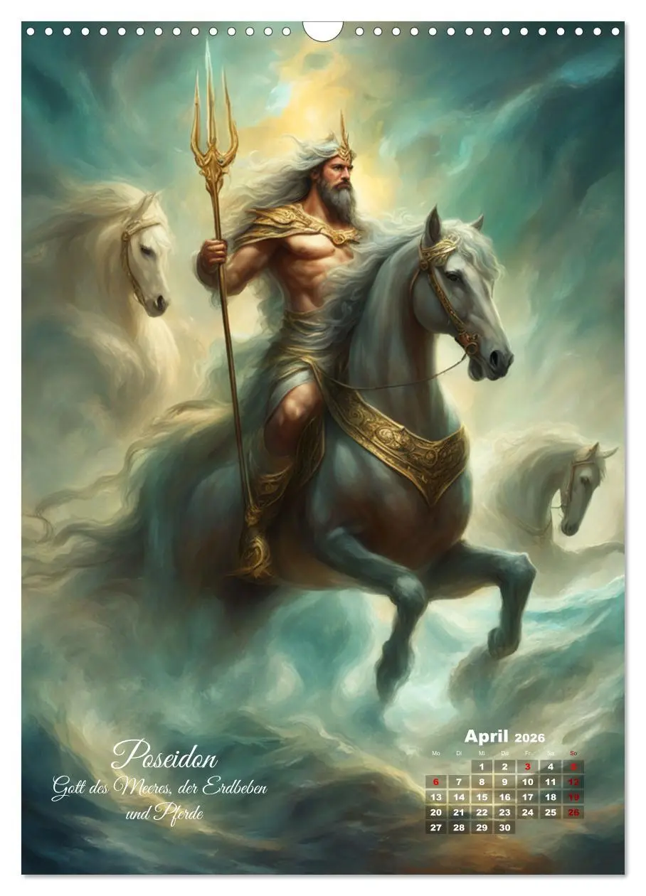 Bild: 9783516276923 | Zwölf Götter der griechischen Mythologie (Wandkalender 2026 DIN A3...