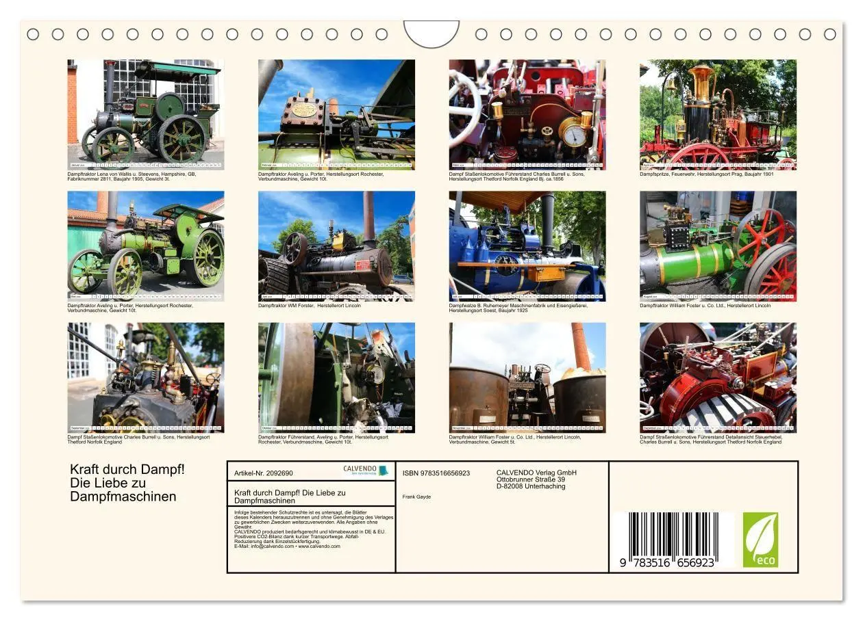 Bild: 9783516656923 | Kraft durch Dampf! Die Liebe zu Dampfmaschinen (Wandkalender 2026...