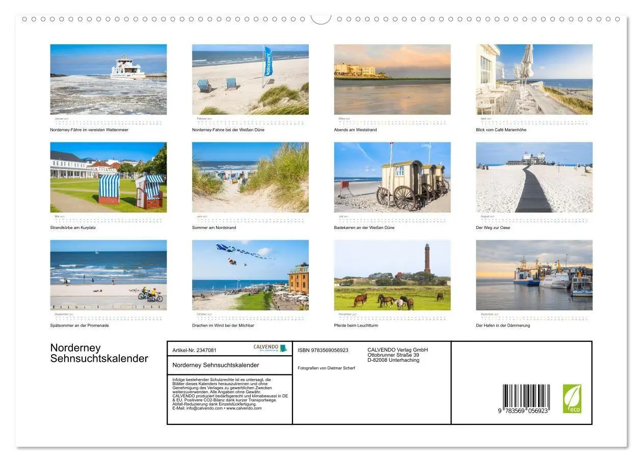 Bild: 9783569056923 | Norderney Sehnsuchtskalender (hochwertiger Premium Wandkalender...