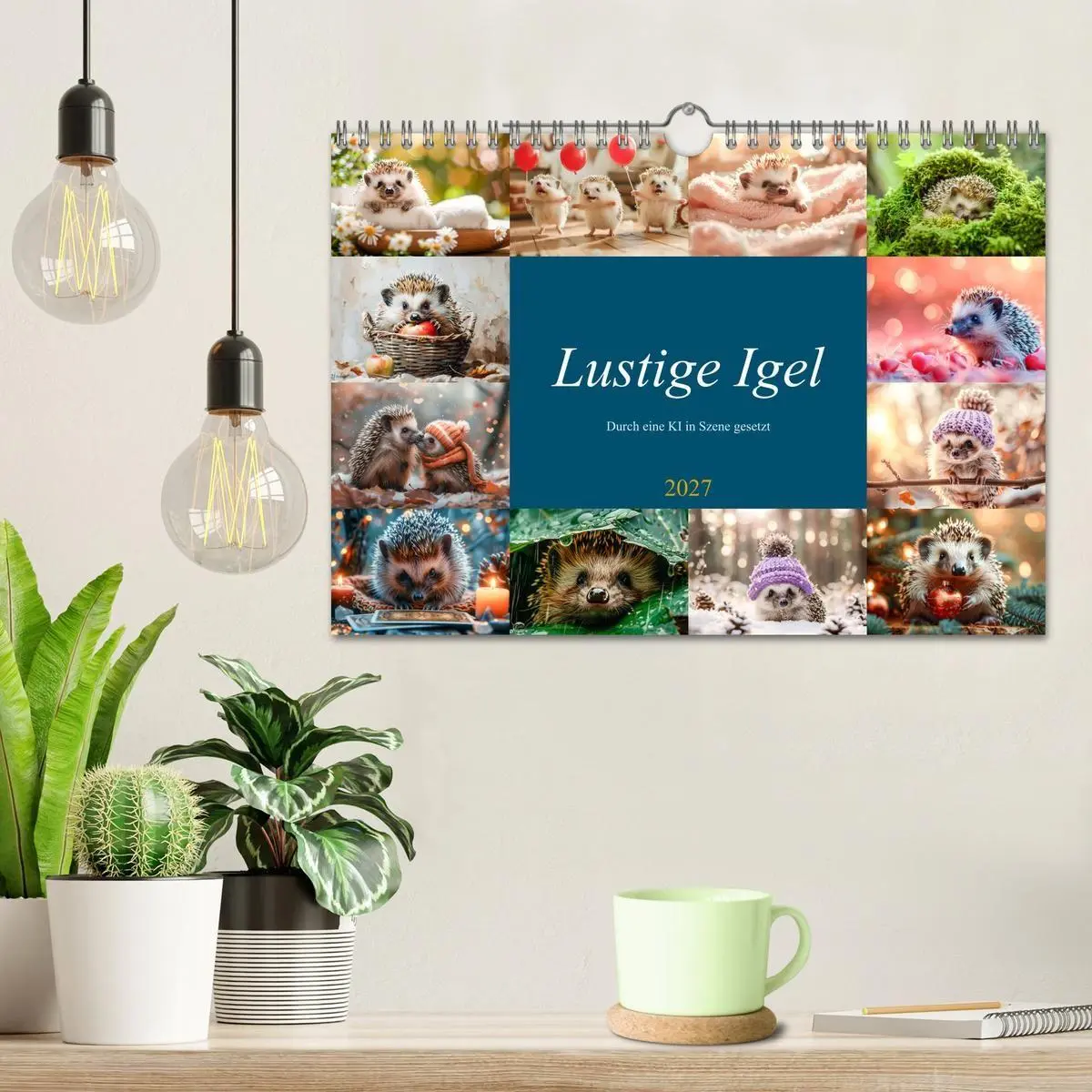 Bild: 9783569126923 | Lustige Igel (Wandkalender 2027 DIN A4 quer), CALVENDO Monatskalender