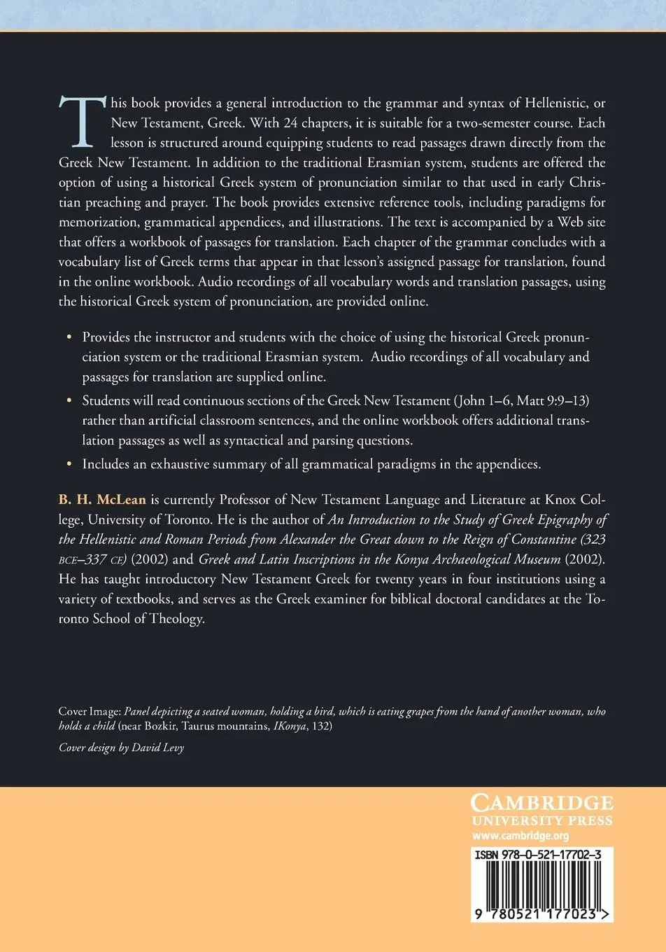 Rückseite: 9780521177023 | New Testament Greek | B. H. McLean | Taschenbuch | Englisch | 2012