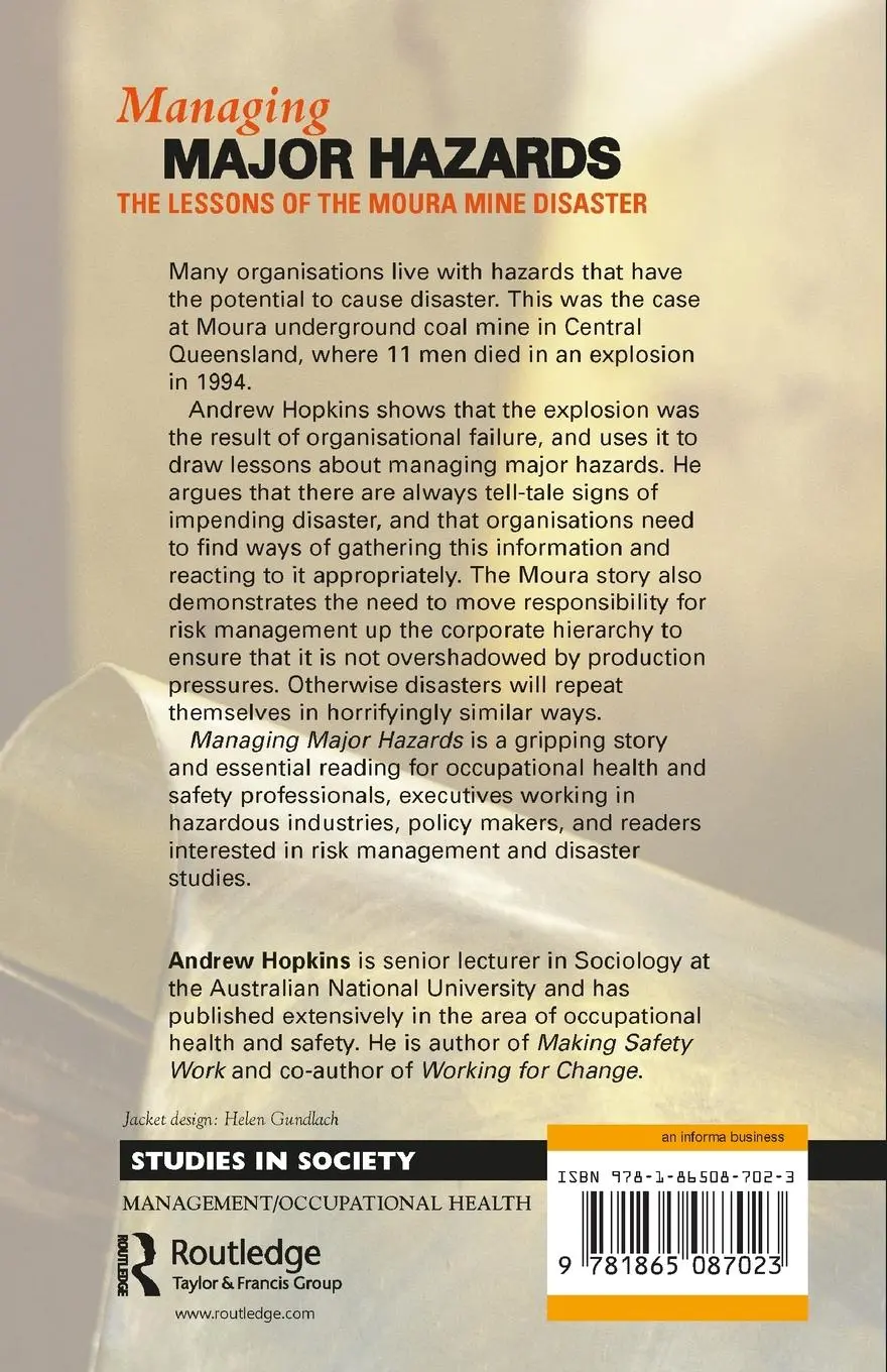 Rückseite: 9781865087023 | Managing Major Hazards | The lessons of the Moura Mine disaster | Buch
