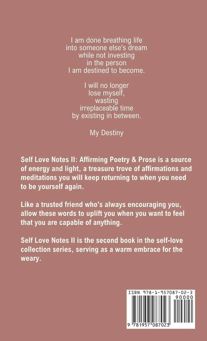 Rückseite: 9781957087023 | Self Love Notes II | Affirming Poetry &amp; Prose | Michelle G. Stradford