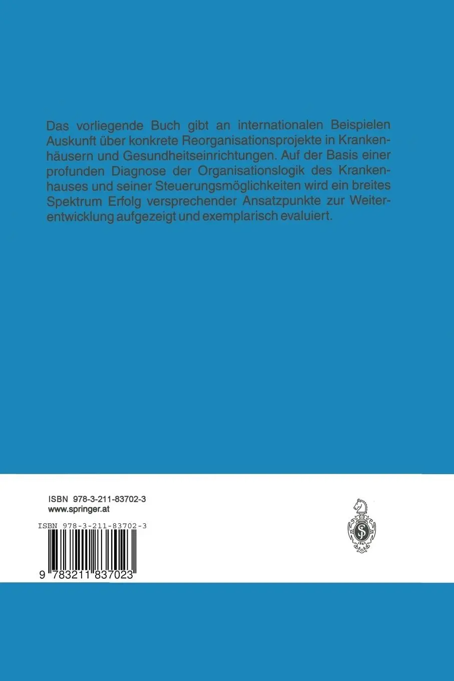 Rückseite: 9783211837023 | Intelligentes Krankenhaus | Ralph Grossmann (u. a.) | Taschenbuch