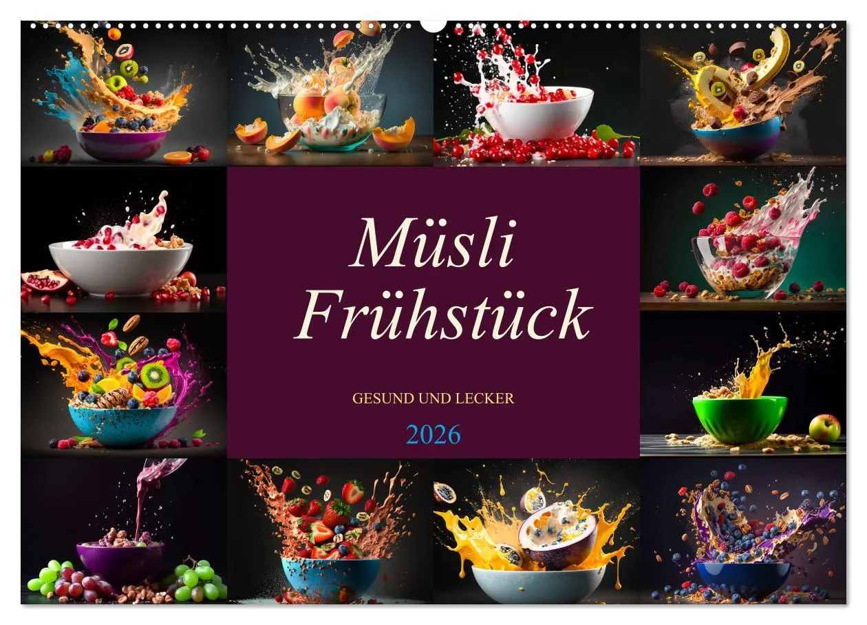 Cover: 9783457527023 | Müsli Frühstück (Wandkalender 2026 DIN A2 quer), CALVENDO...