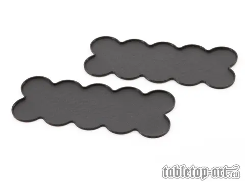 Cover: 704270727123 | Movement Tray - Flat Bases - 25mm 10s Bar - Black (2) | Tabletop-Art