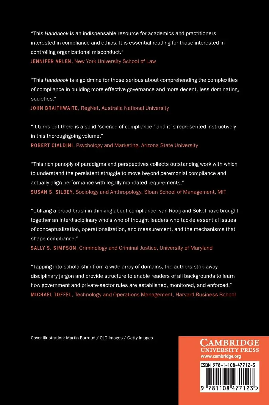 Rückseite: 9781108477123 | The Cambridge Handbook of Compliance | Benjamin Van Rooij (u. a.)
