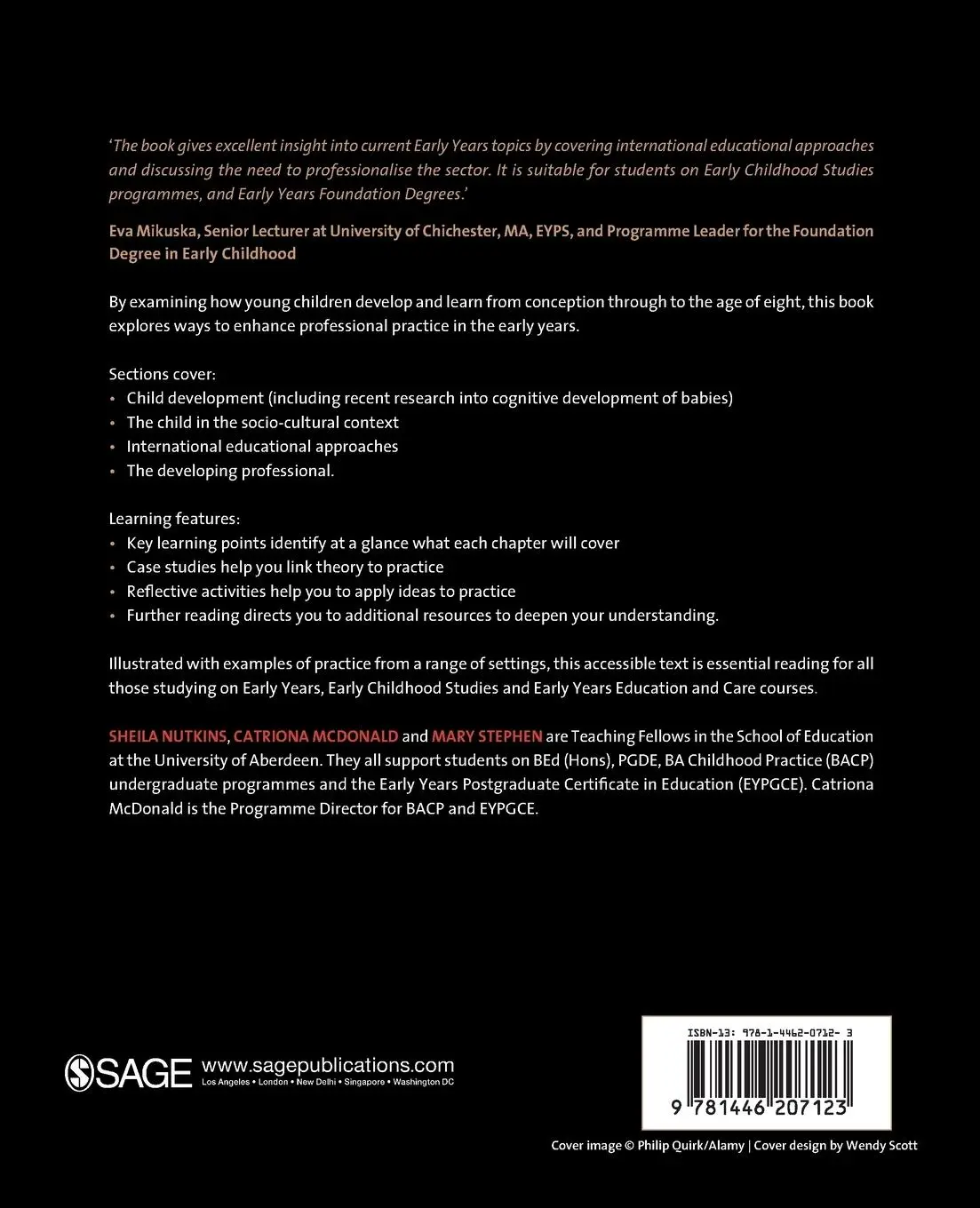 Rückseite: 9781446207123 | Early Childhood Education and Care | An Introduction | Nutkins (u. a.)